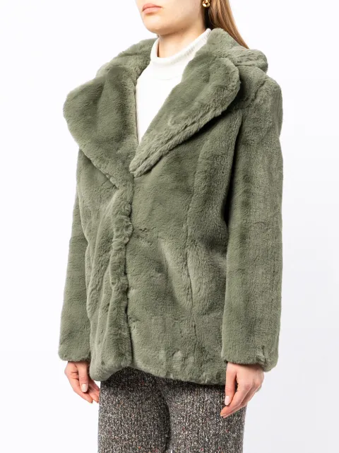 weekday tabitha faux fur jacket