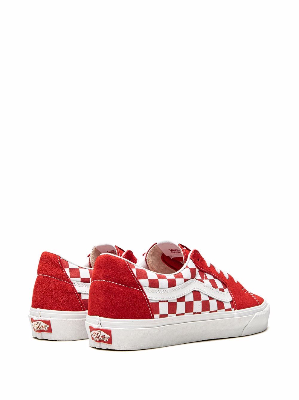 Shop Vans Sk8-low "red Checkerboard" Sneakers