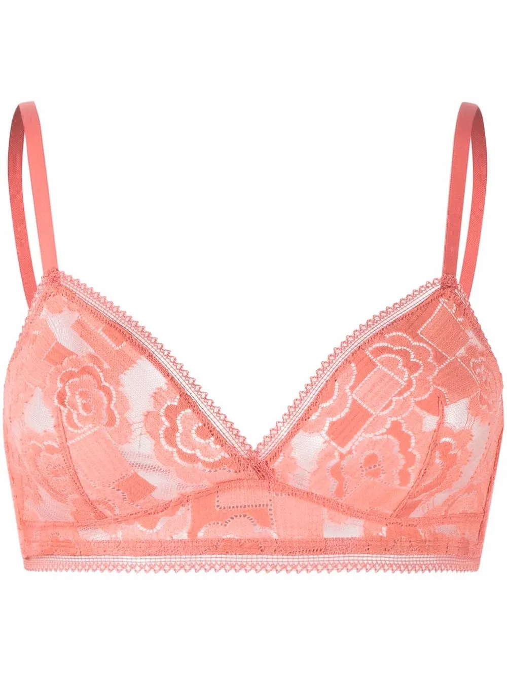 

ERES Kiss floral-lace detail bra - Pink