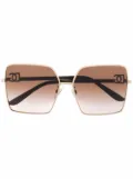 Dolce & Gabbana Eyewear Gros grain square-frame sunglasses - Brown