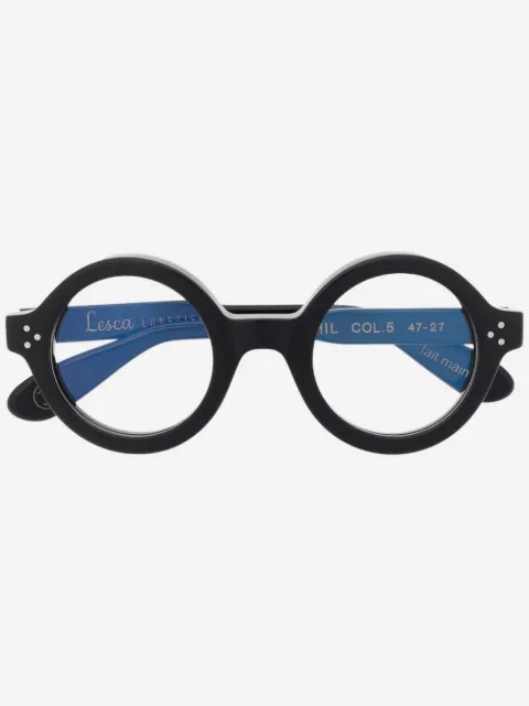 Lesca round-frame glasses