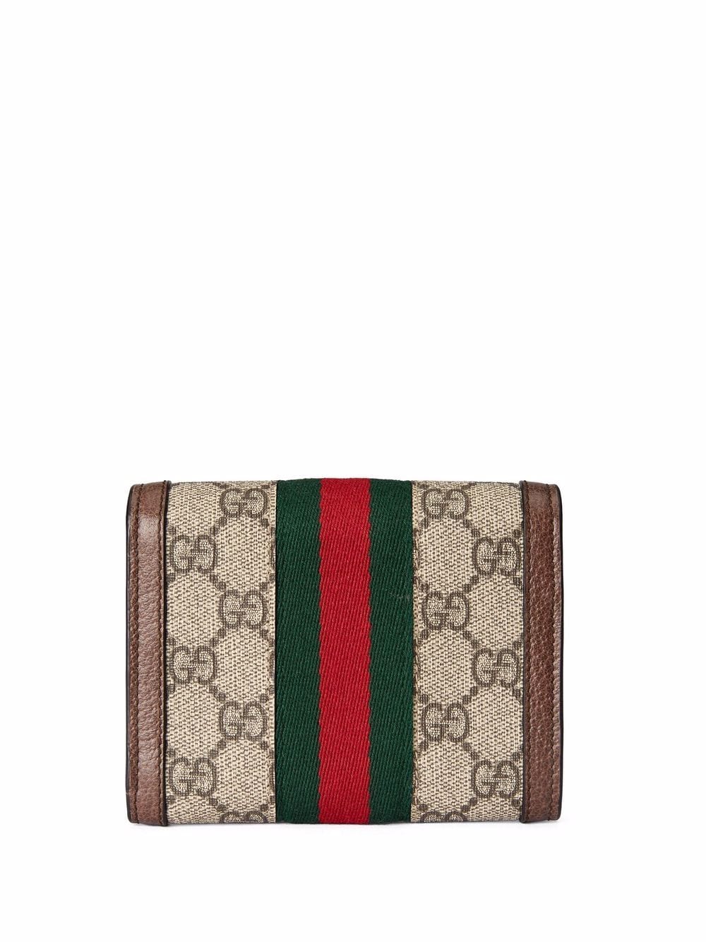 GUCCI GG Supreme Monogram Web Ophidia Continental Wallet Brown