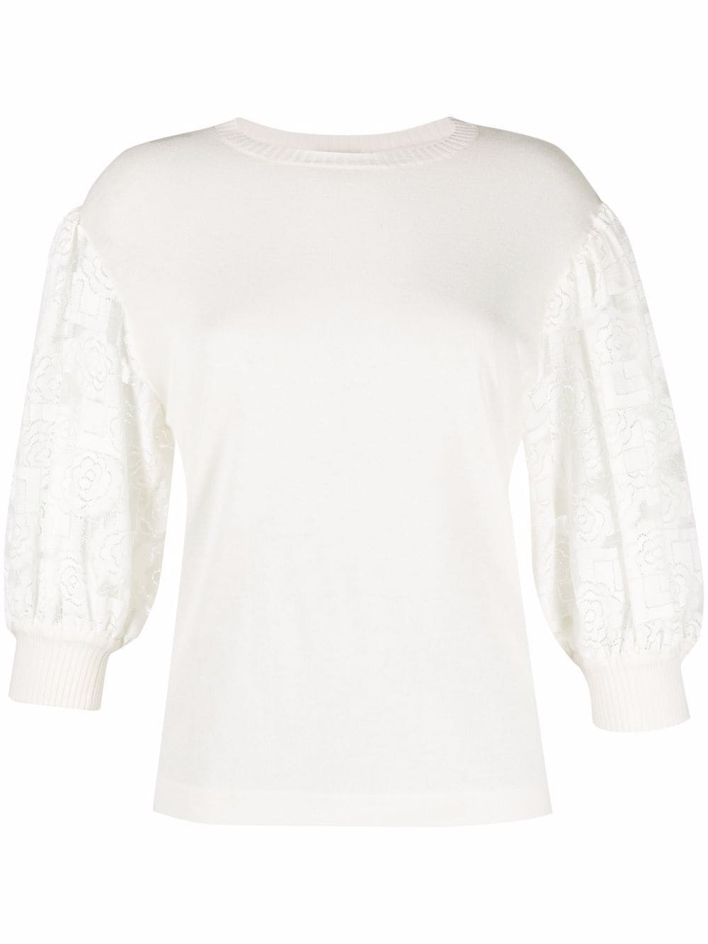 

ERES contour cashmere knitted top - White