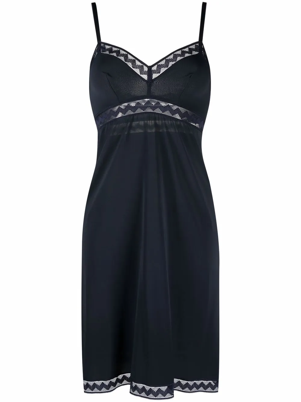 ERES MELODY ZIGZAG PANELLED NIGHTDRESS