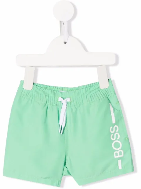 BOSS Kidswear logo print swim shorts