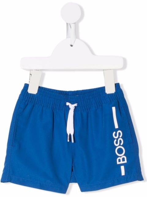 BOSS Kidswear logo print swim shorts