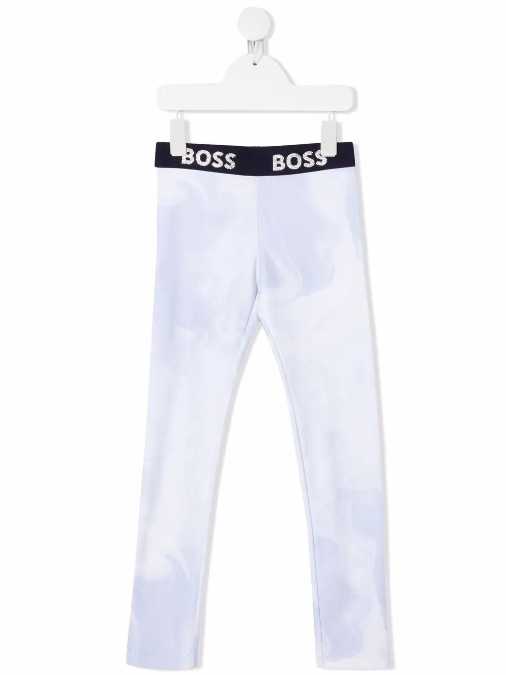 

BOSS Kidswear leggins con logo en la pretina - Azul