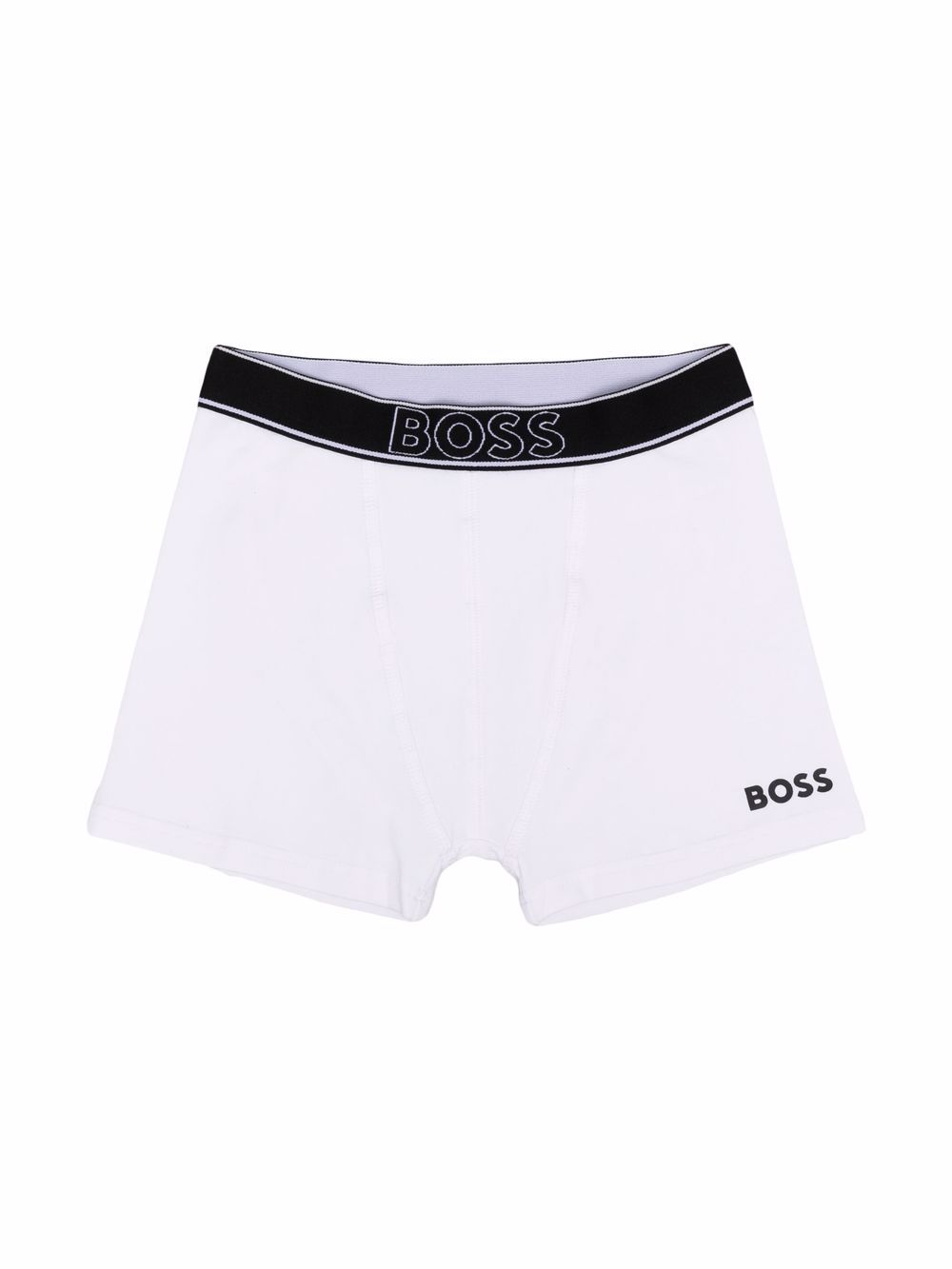 BOSS Kidswear Set van 2 boxershorts met logo tailleband - Wit