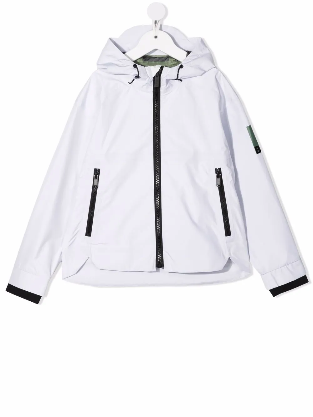 

BOSS Kidswear chamarra con detalles de cierres - Blanco