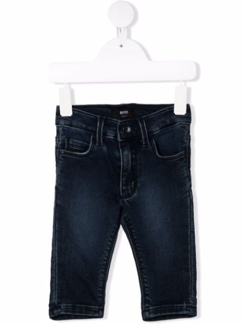 BOSS Kidswear logo-patch denim jeans