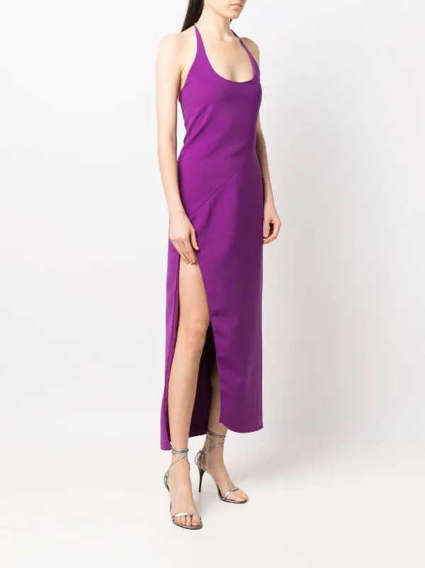 The Attico Corine side-slit Gown | Purple | FARFETCH