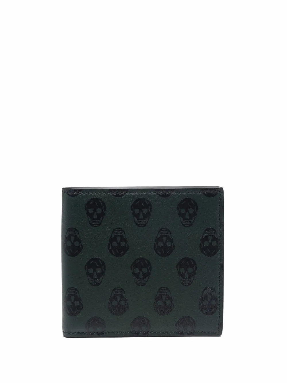 

Alexander McQueen cartera plegable con Biker Skull - Negro