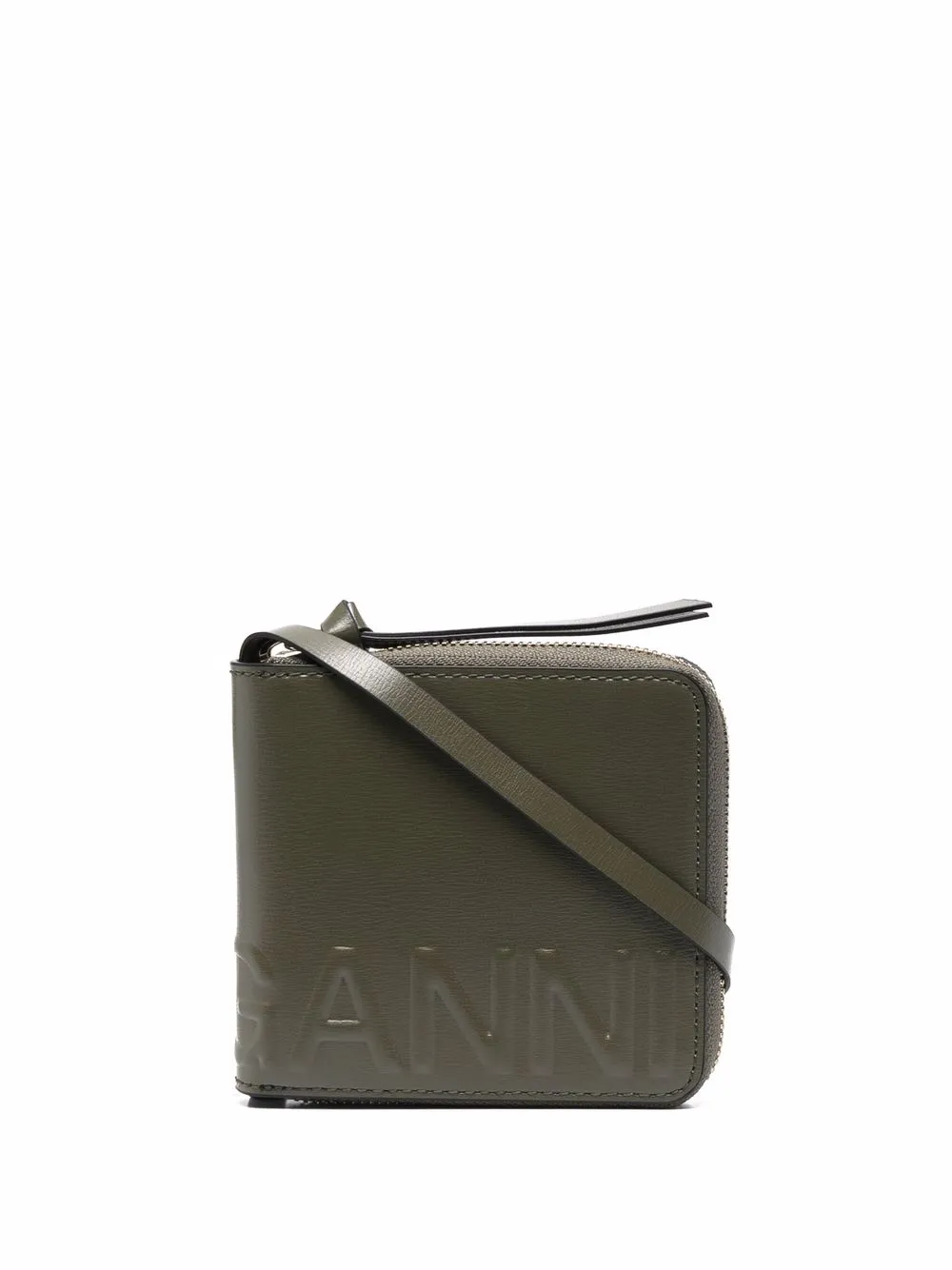 GANNI кошелек из переработанной кожи с тисненым логотипом