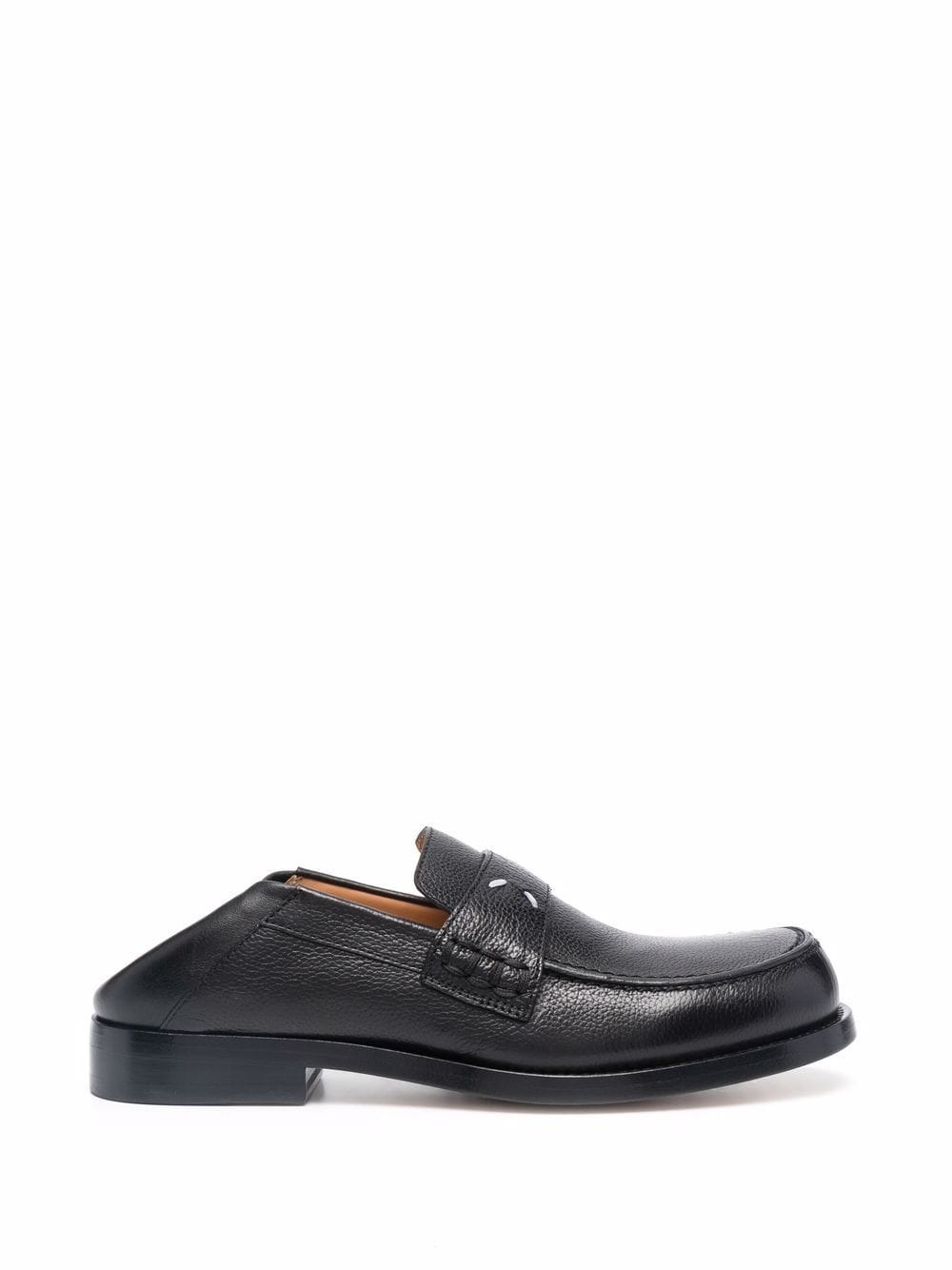 4-stitch leather loafers