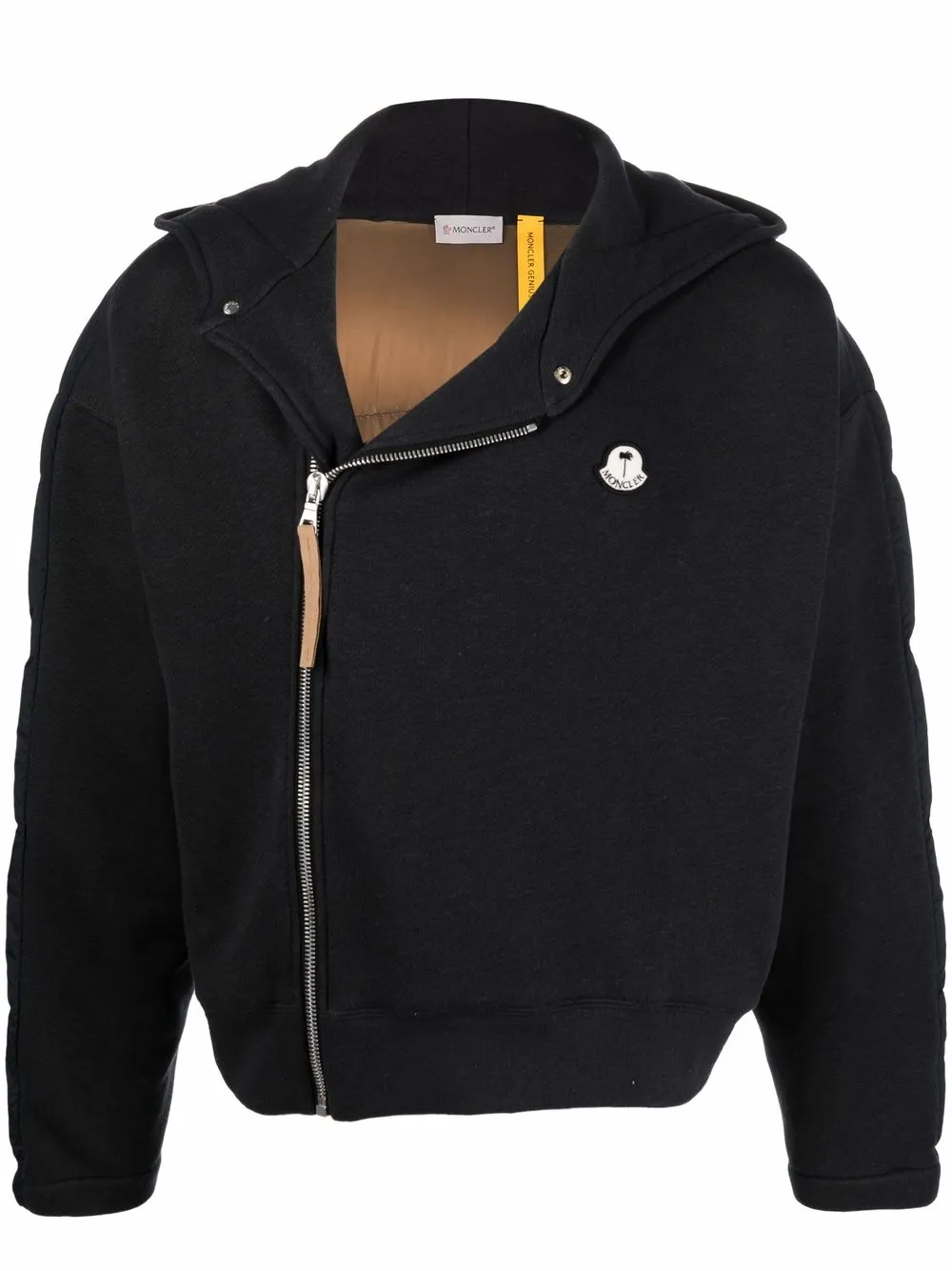 Palm Angels x Moncler side zip fastening padded jacket | Black | Image 1