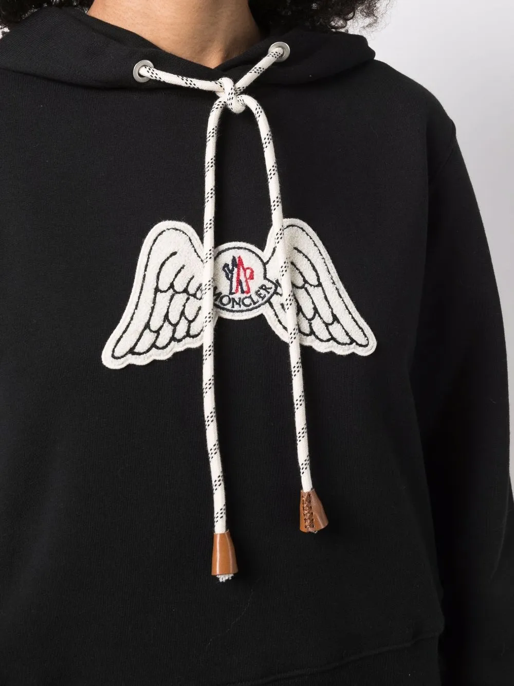 Palm Angels x Moncler hoodie met logopatch Zwart