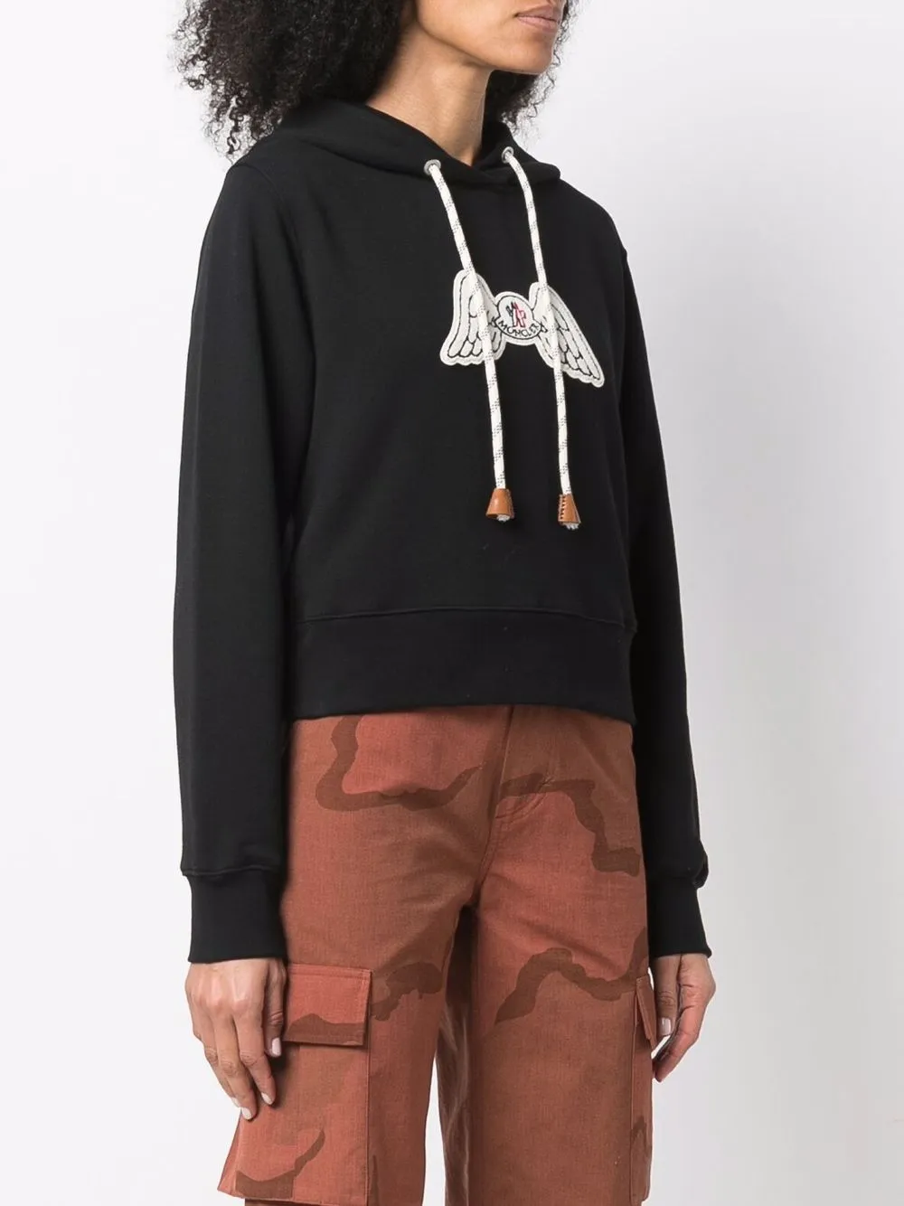 Palm Angels x Moncler hoodie met logopatch Zwart