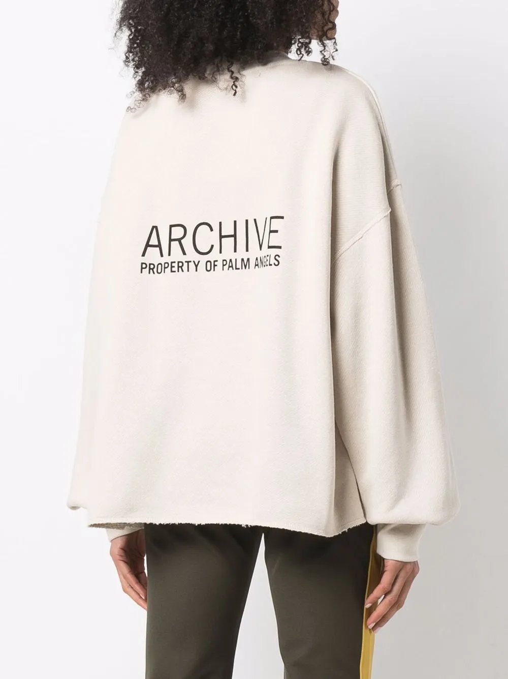 Palm Angels X Moncler Tropical-print Sweatshirt In Neutrals