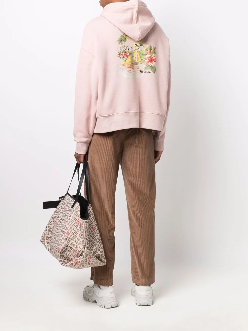 Palm Angels x 8 Moncler hoodie met patroon Roze
