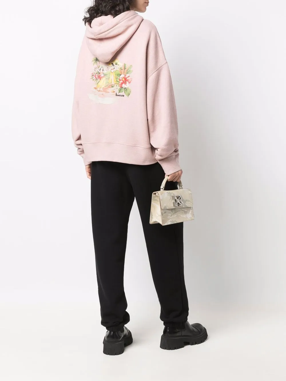 Palm Angels x 8 Moncler hoodie met patroon Roze