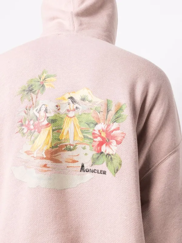 Palm Angels x 8 Moncler Tropical Motif Hoodie | Pink | FARFETCH