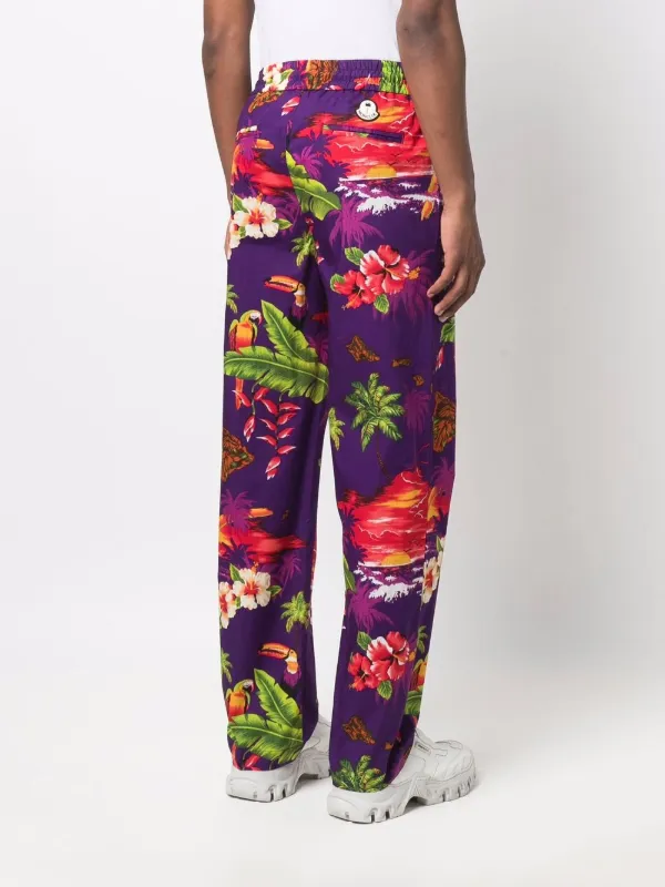 Palm Angels x Moncler all-over floral-print Track Pants | Purple