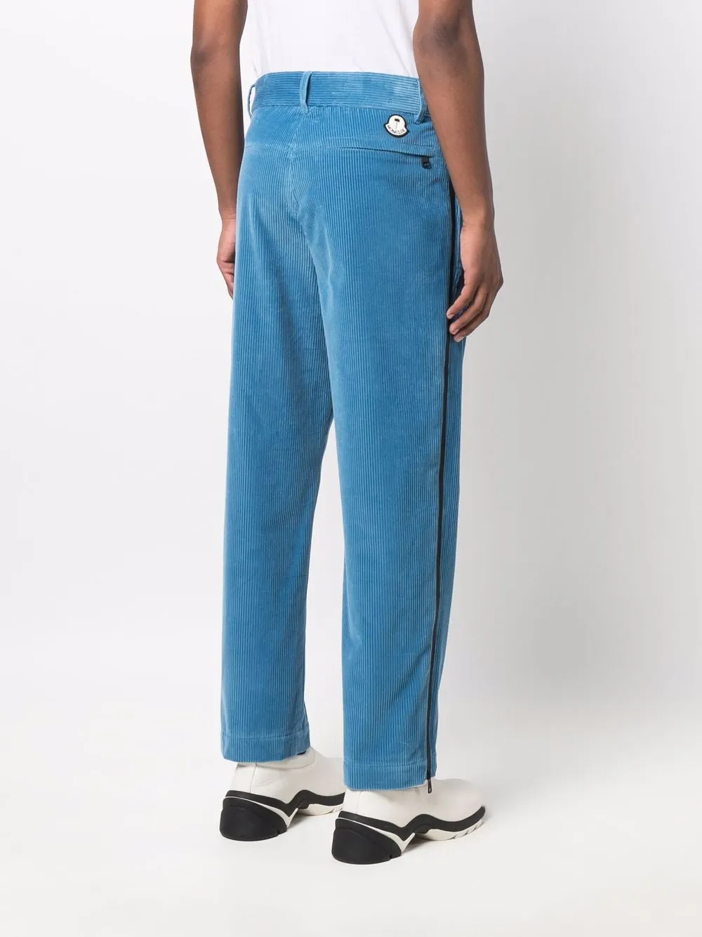 Palm Angels x Moncler ribfluwelen broek Blauw
