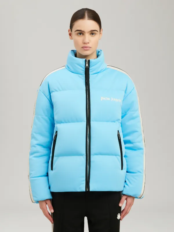 PAXMONCLER LIGHT BLUE TRACK PUFFER - Palm AngelsÂ® Official