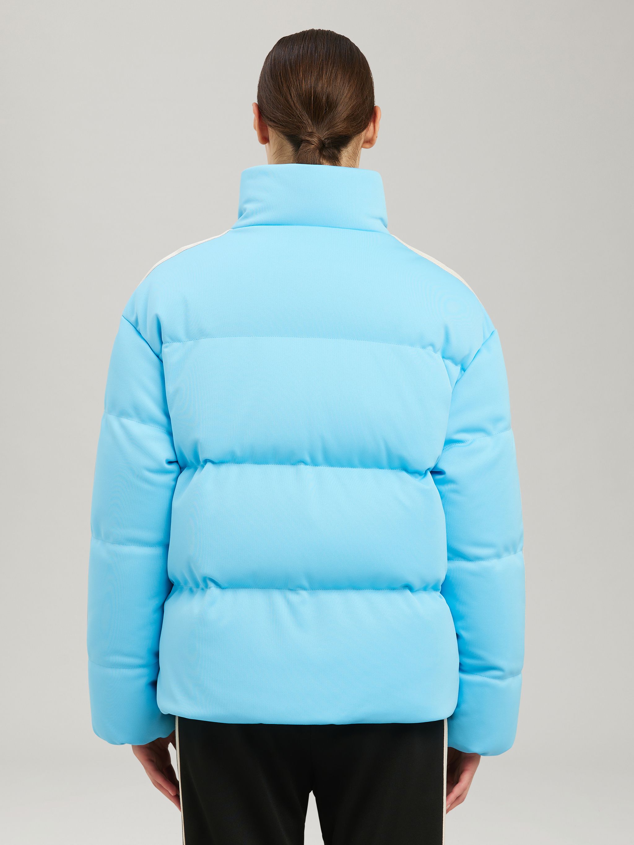 PAXMONCLER LIGHT BLUE TRACK PUFFER - Palm Angels® Official
