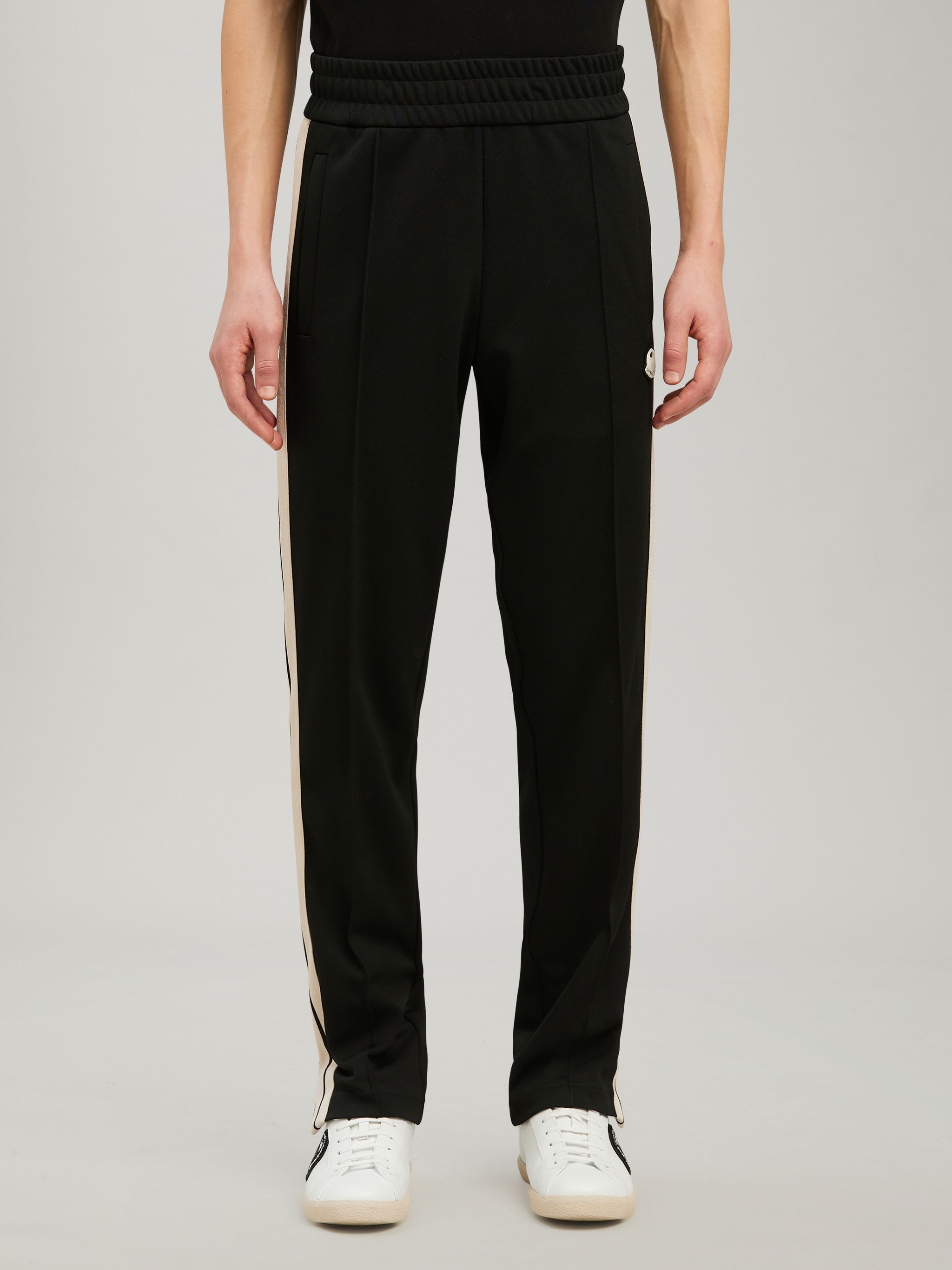 PAXMONCLER BLACK TRACK PANTS in black - Palm Angels® Official