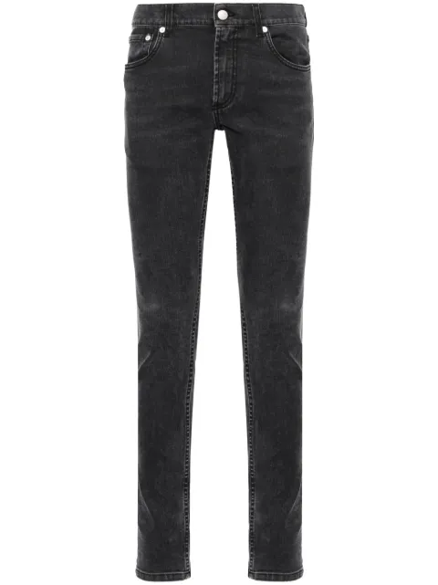 Alexander McQueen logo-embroidered jeans