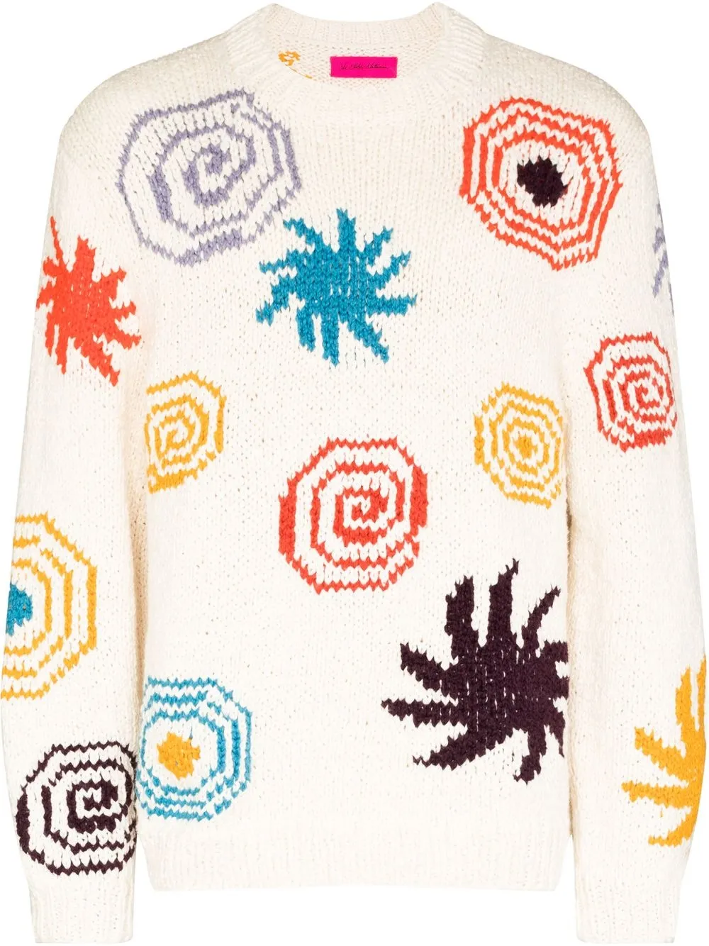 

The Elder Statesman Stars Spirals crew neck jumper - Neutrals