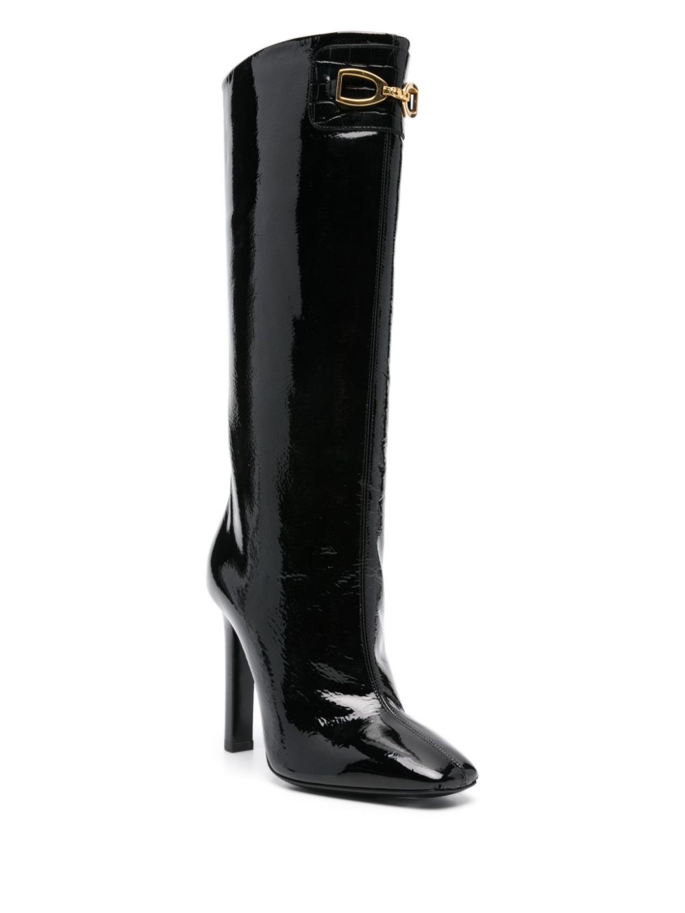 Saint Laurent 105mm leather boots - Black