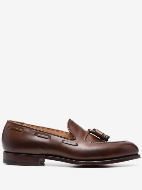 Crockett & Jones tassel trim loafers