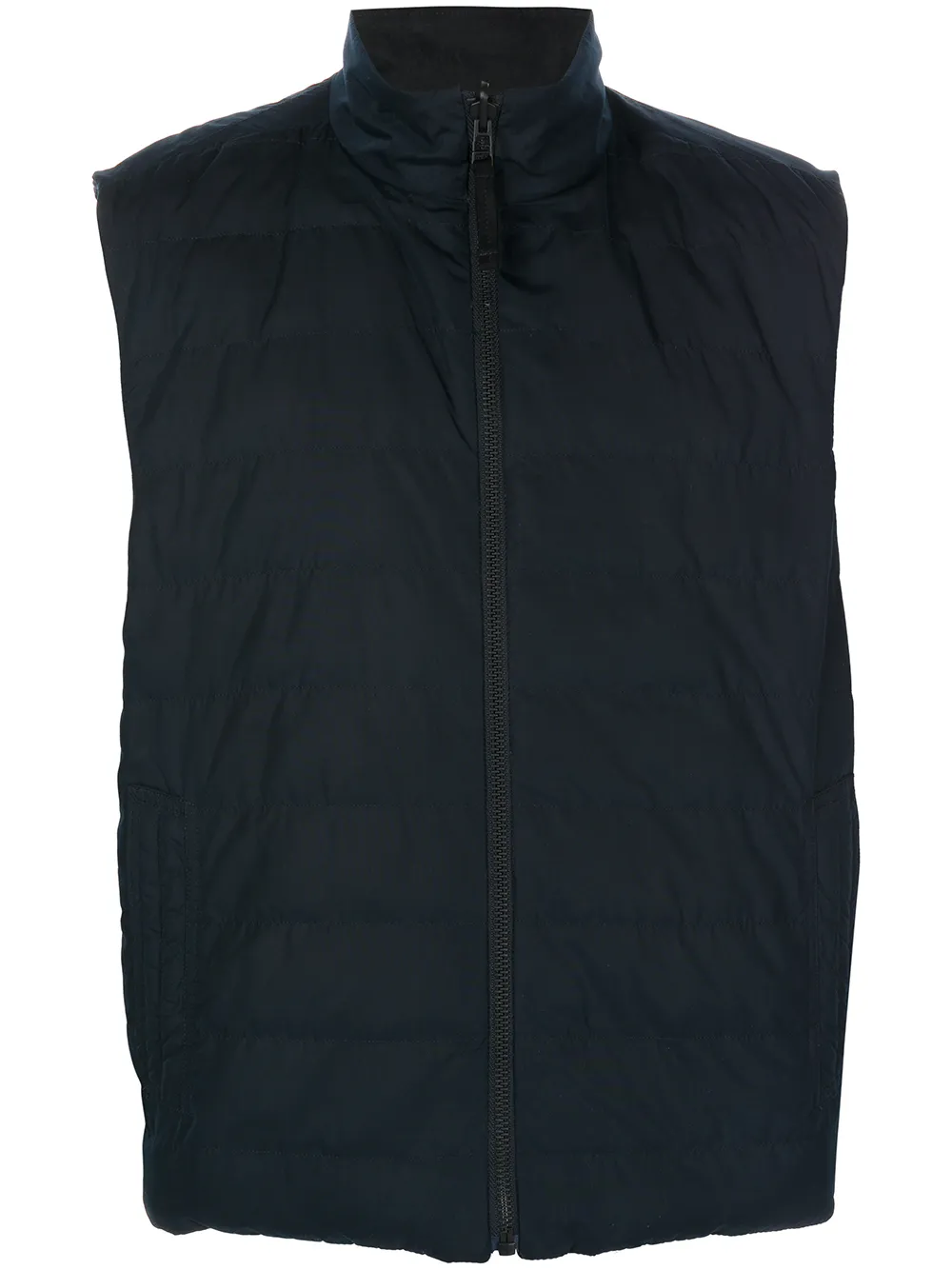 

Vince quilted-finish zipped gilet - Blue