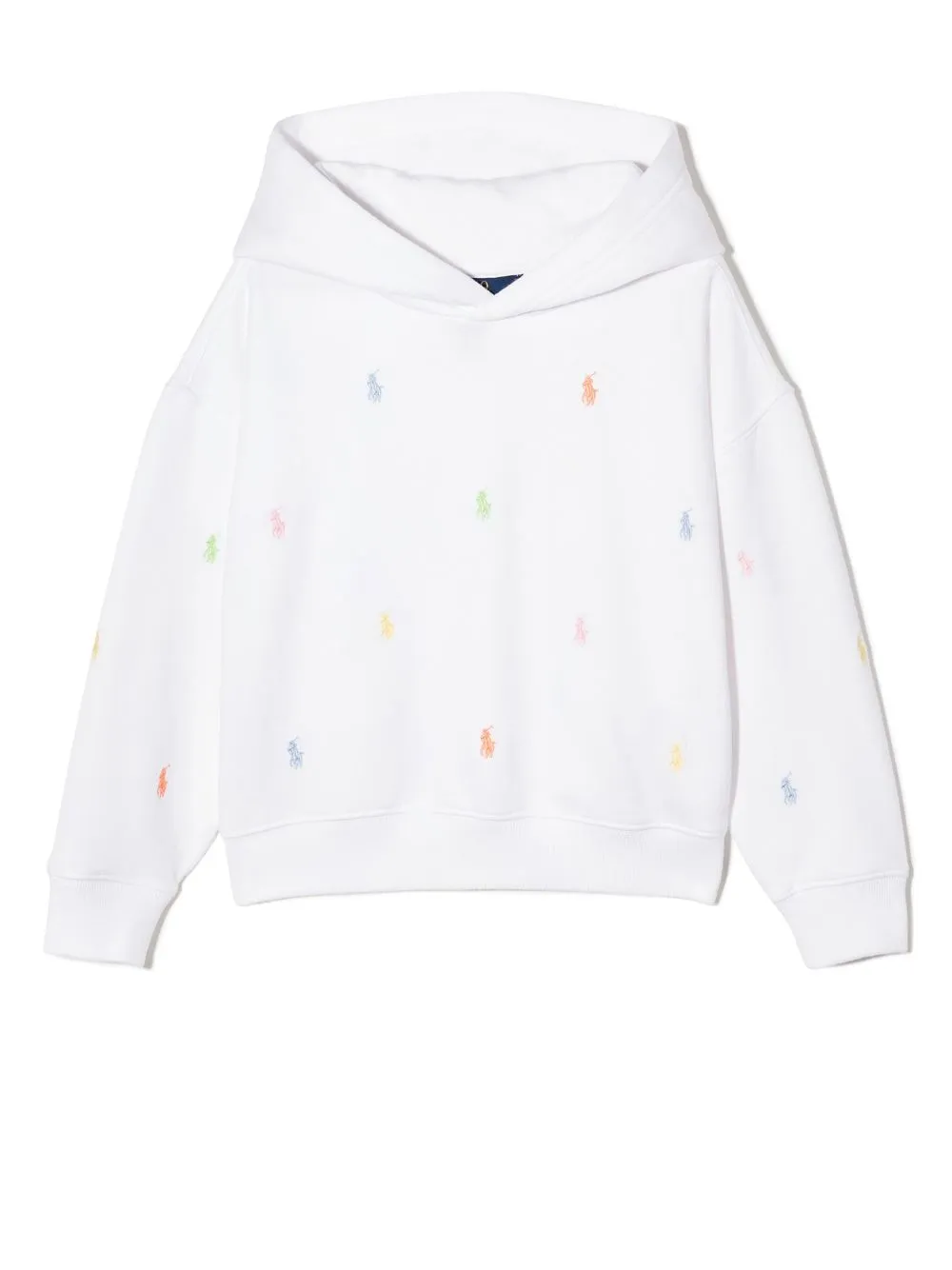 

Ralph Lauren Kids Polo Pony-embroidered hoodie - White