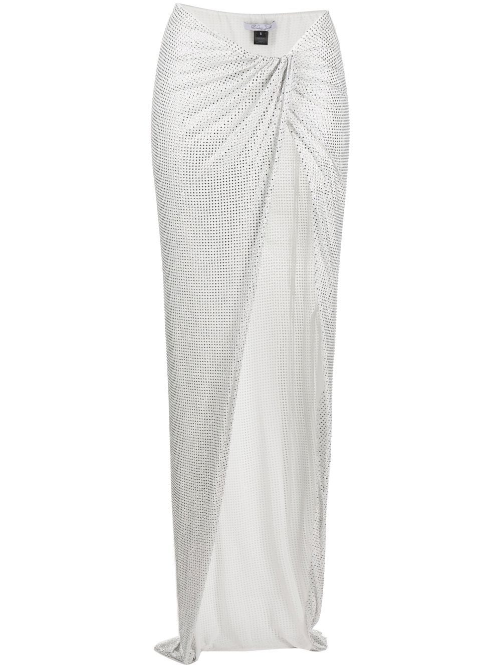 LaQuan Smith Embellished Asymmetric Wrap Skirt - Farfetch