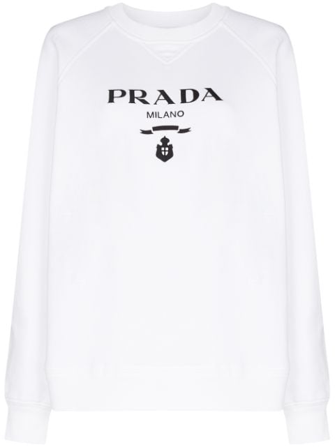 Prada logo-print cotton sweatshirt