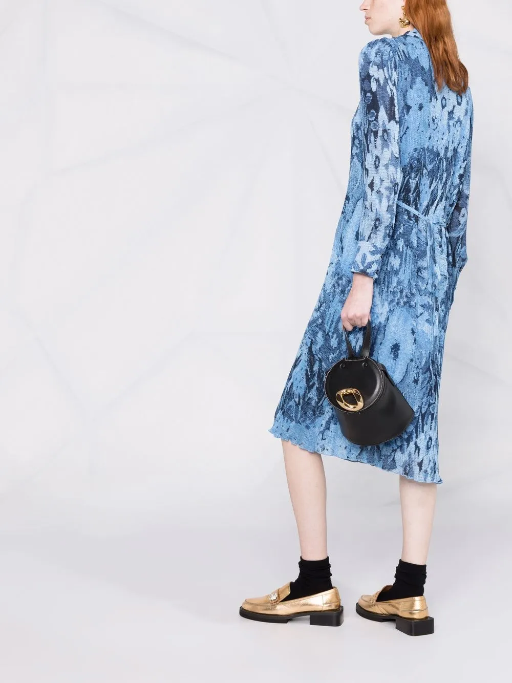 GANNI プリーツ シャツワンピース - Farfetch