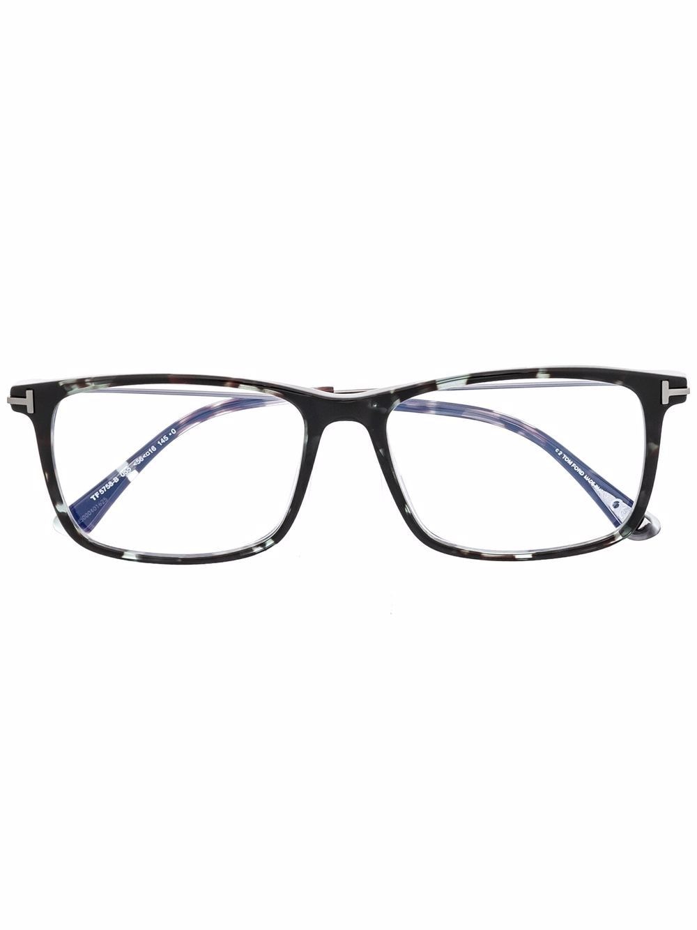TOM FORD Eyewear marble-effect square-frame Glasses - Farfetch