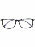 TOM FORD Eyewear marble-effect square-frame glasses - Black