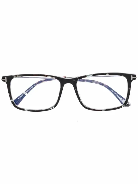 TOM FORD Eyewear marble-effect square-frame glasses