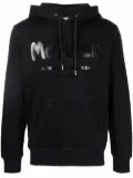 Alexander McQueen graffiti logo-print hoodie - Black