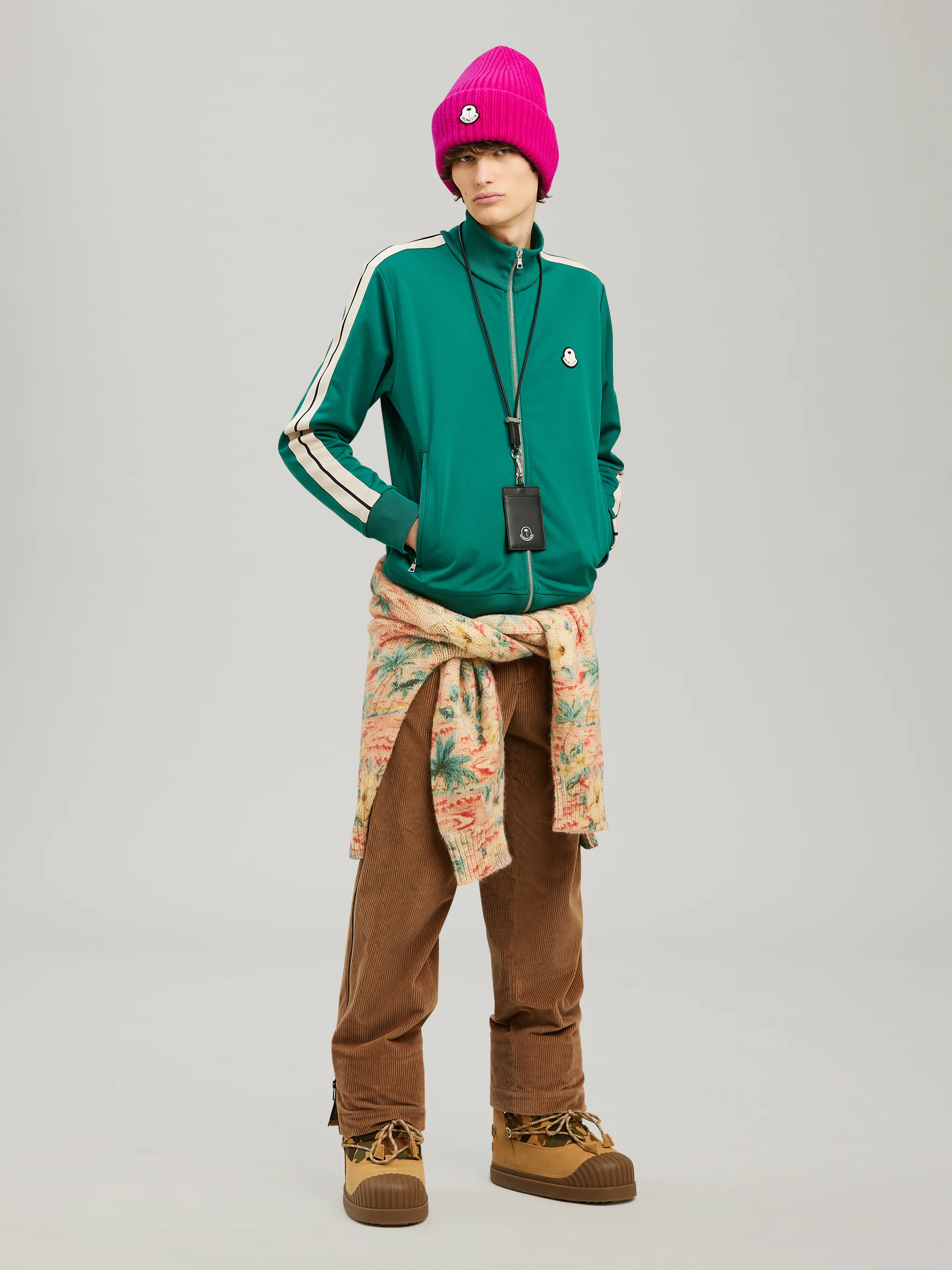 PAXMONCLER GREEN TRACK JACKET Palm Angels® Official