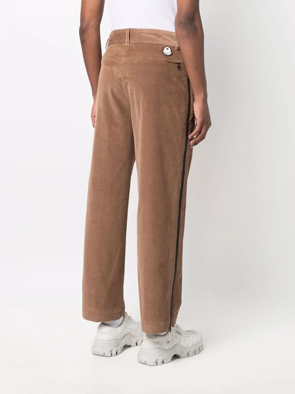 Palm Angels x Moncler ribfluwelen broek Bruin