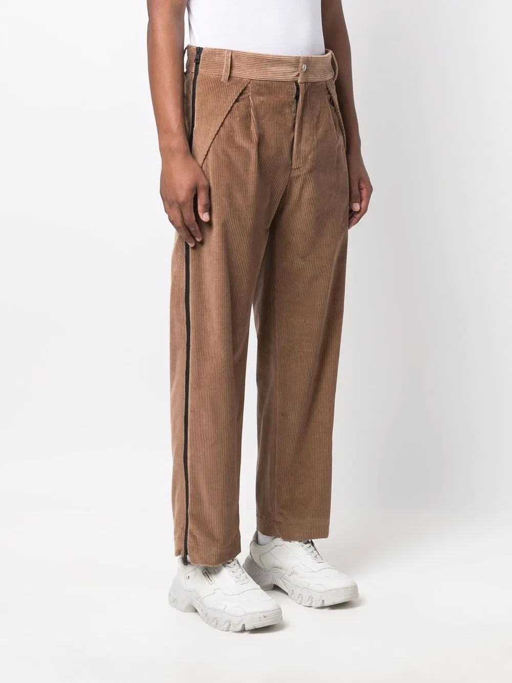Palm Angels x Moncler ribfluwelen broek Bruin