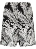 Palm Angels jungle parrots swim shorts - Black
