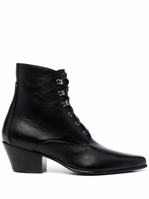 Saint Laurent lace-up leather boots 
