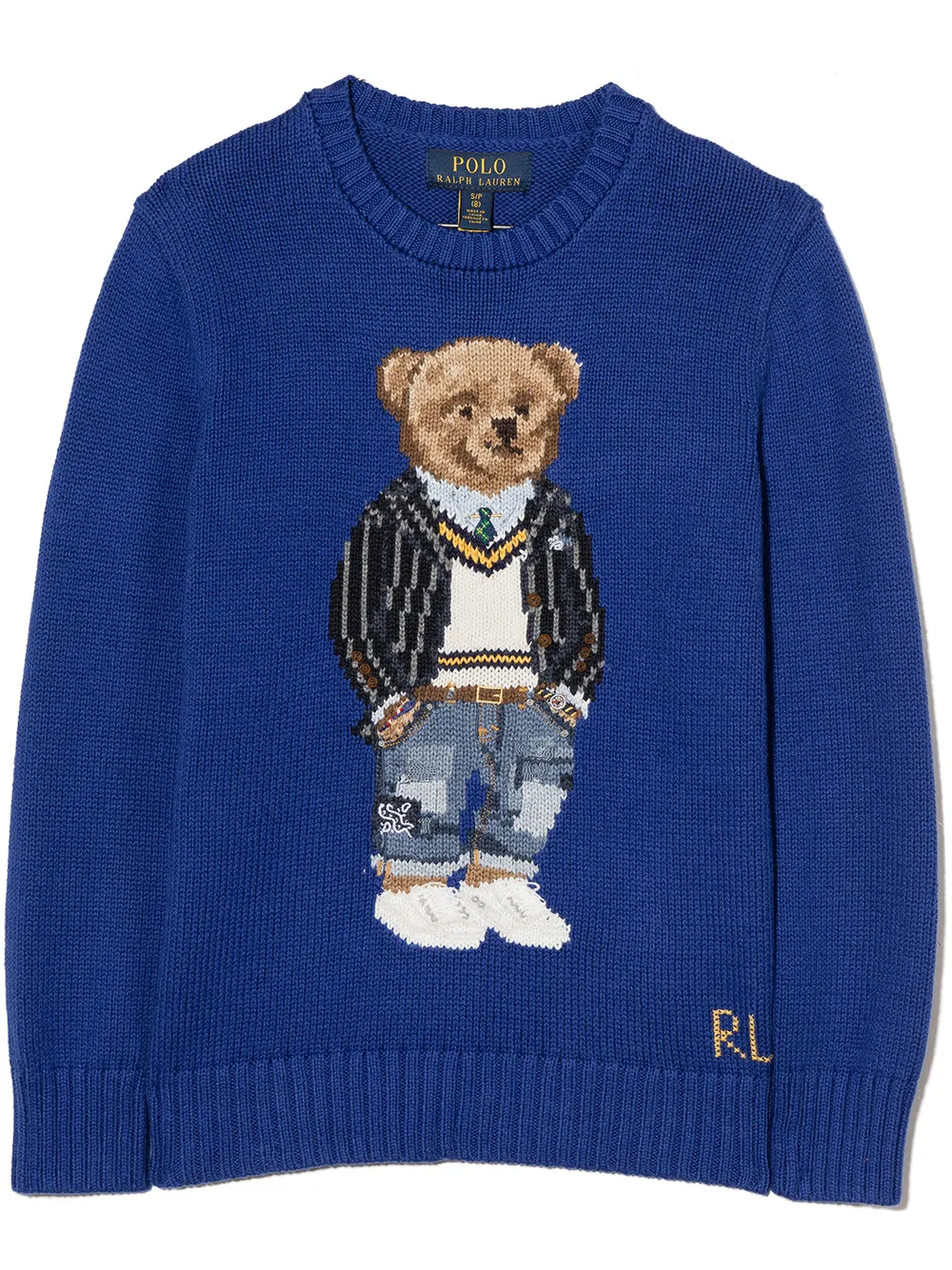 

Ralph Lauren Kids Polo Bear cotton jumper - Blue