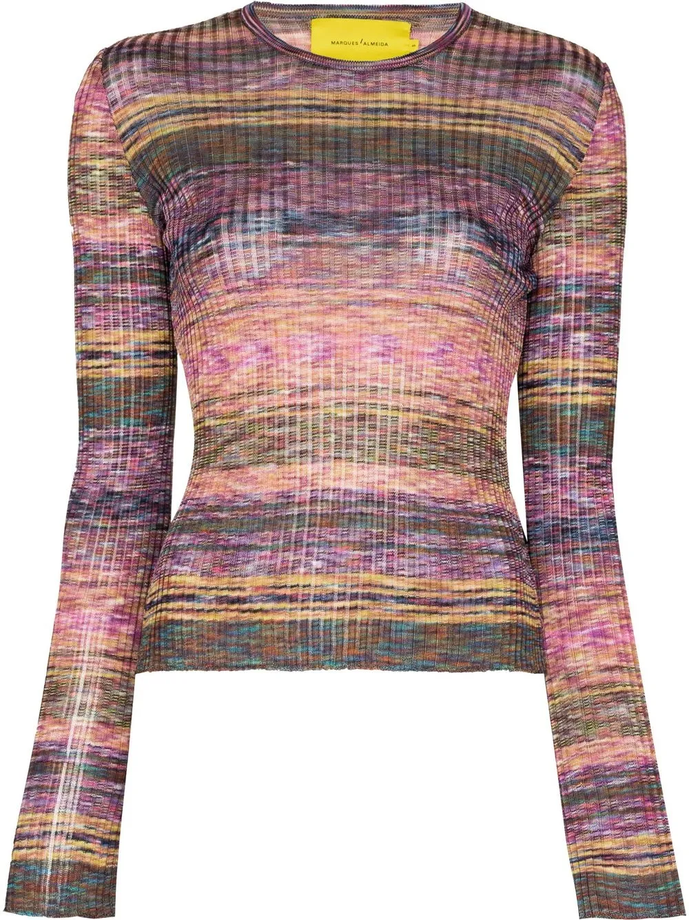 

Marques'Almeida mélange-effect striped jumper - Pink